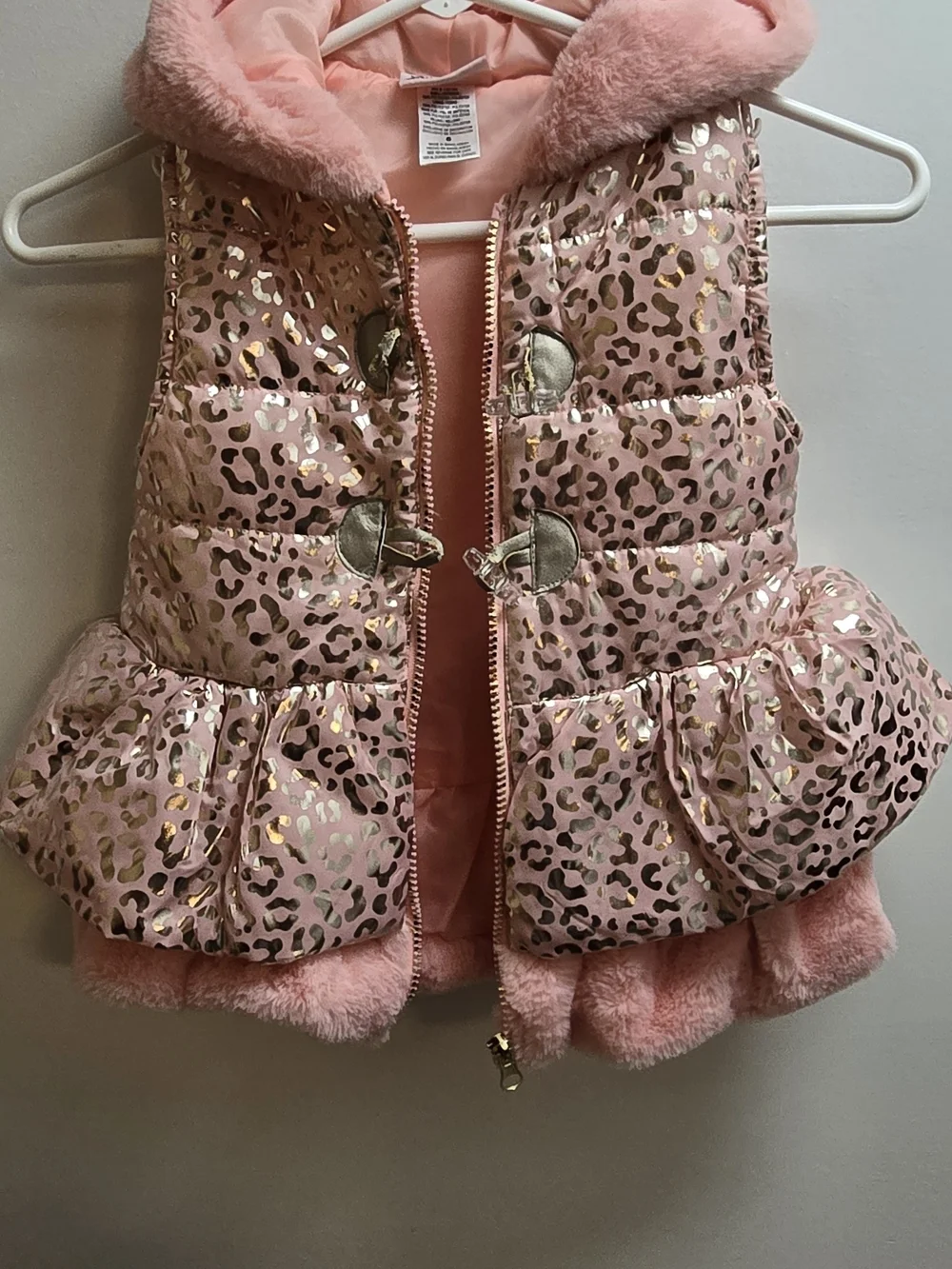 LITTLE LASS PUFFER VESTw/Fsux Fur